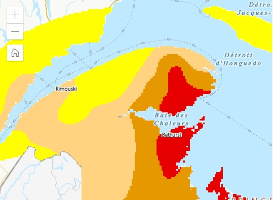 Carte interactive d'Environnement Canada